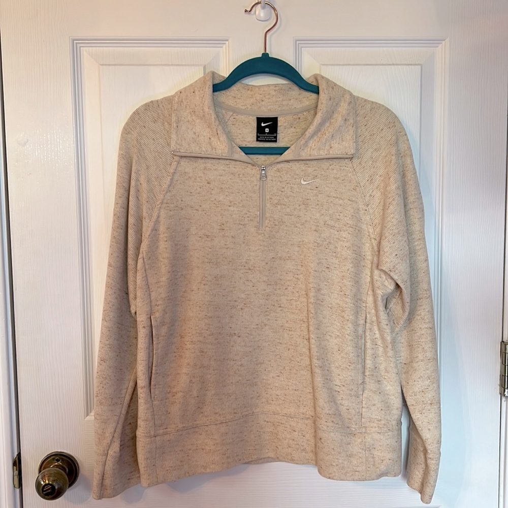 Pale pink pullover hoodie